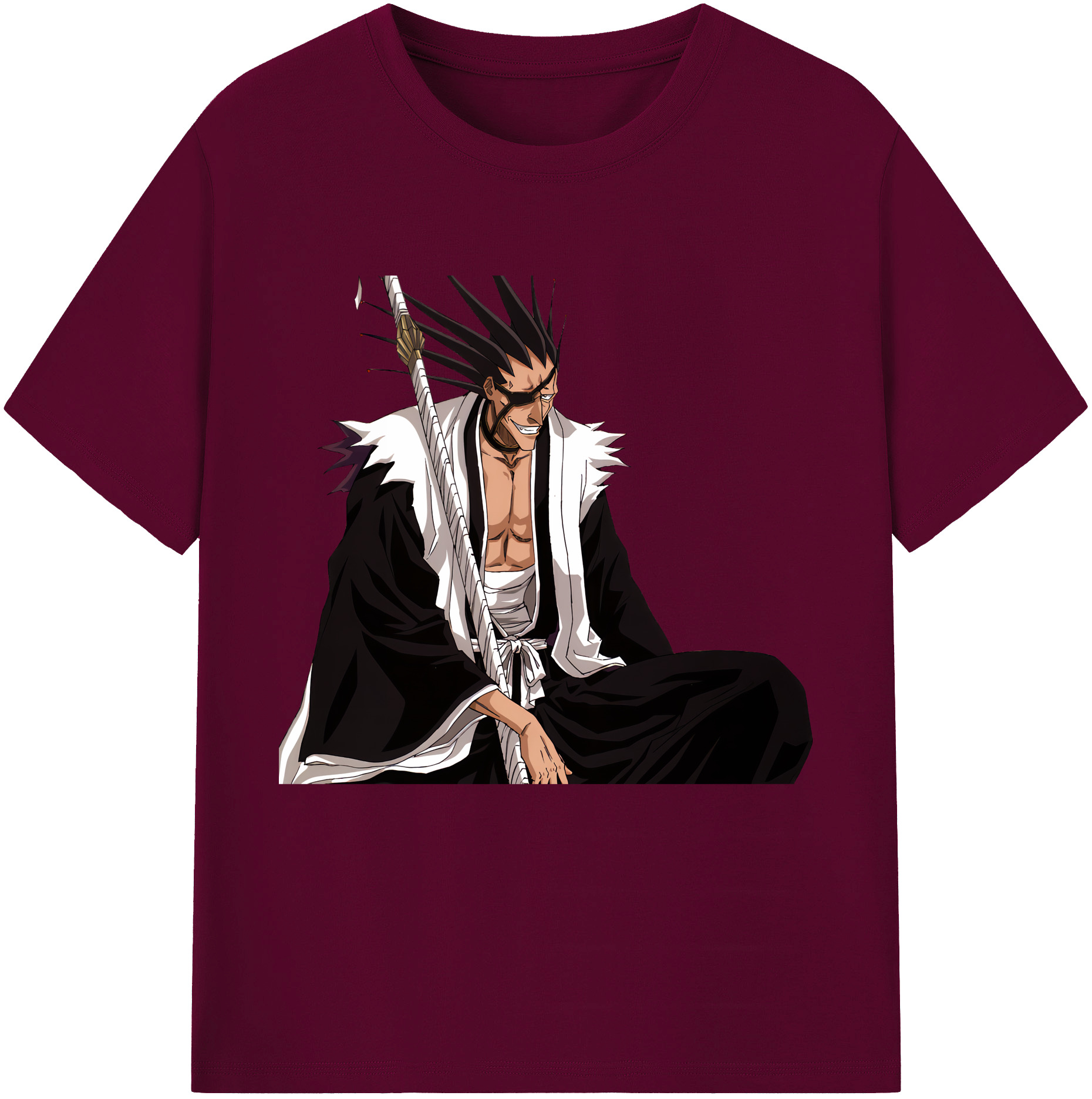 （画像用） ブリーチ ざらき けんぱち BLEACH Zaraki Kenpachi レディースカジュアルプリントTシャツ（綿100％）